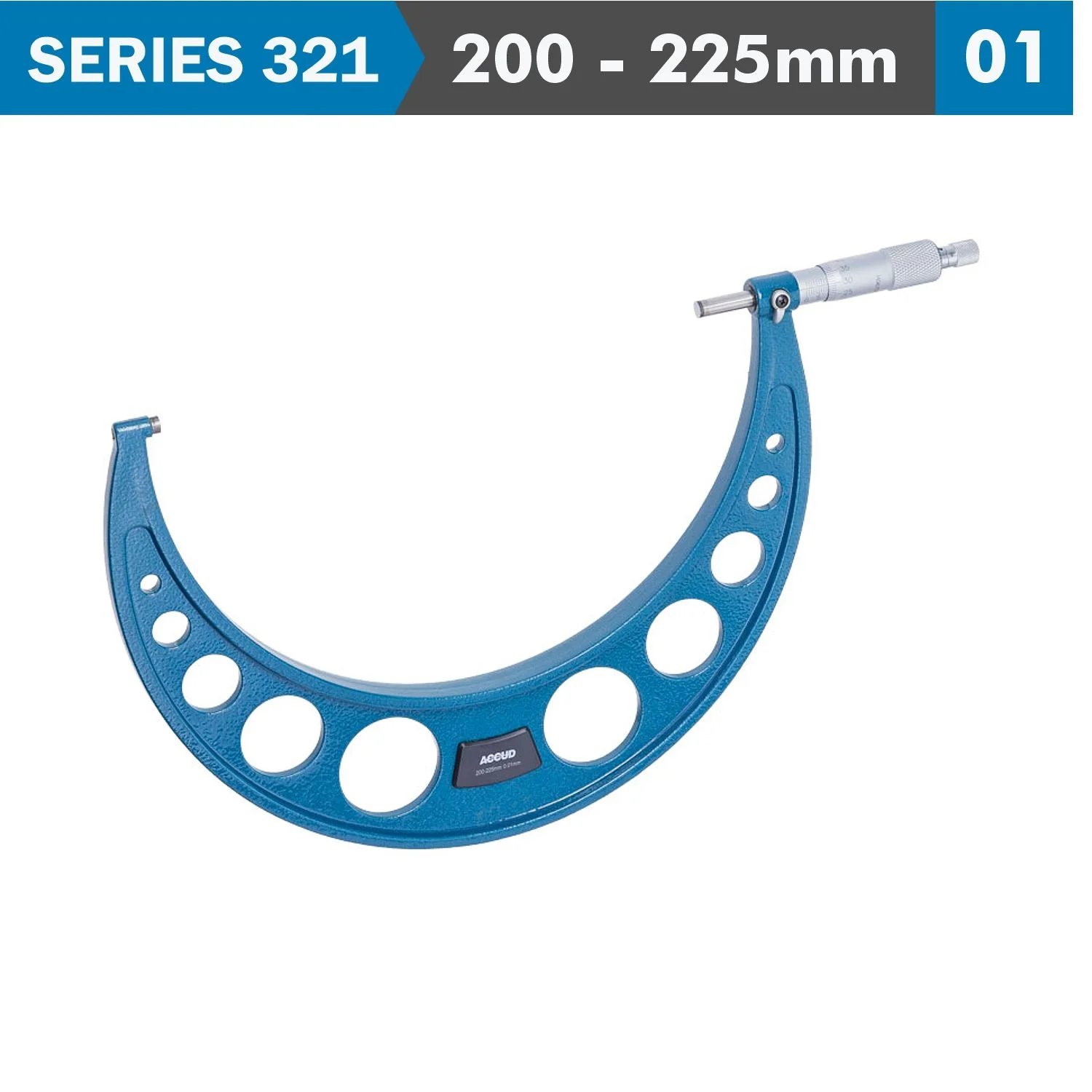 AC321-009-01.webp OUTSIDE MICROMETER 200-225MM 0.008MM ACC. 0.01MM GRAD. - Image 1