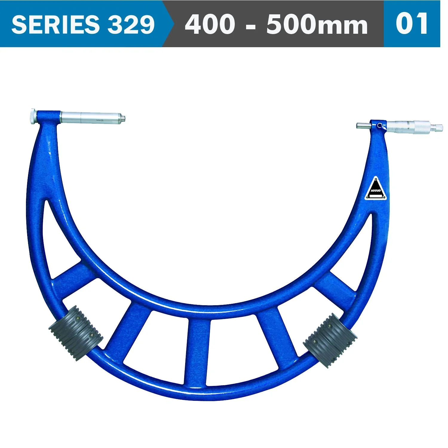 AC329-020-01.webp OUTSIDE MICROMETER 400-500MM 0.013MM ACC. 0.01MM GRAD. WITH EXTENSION - Image 1