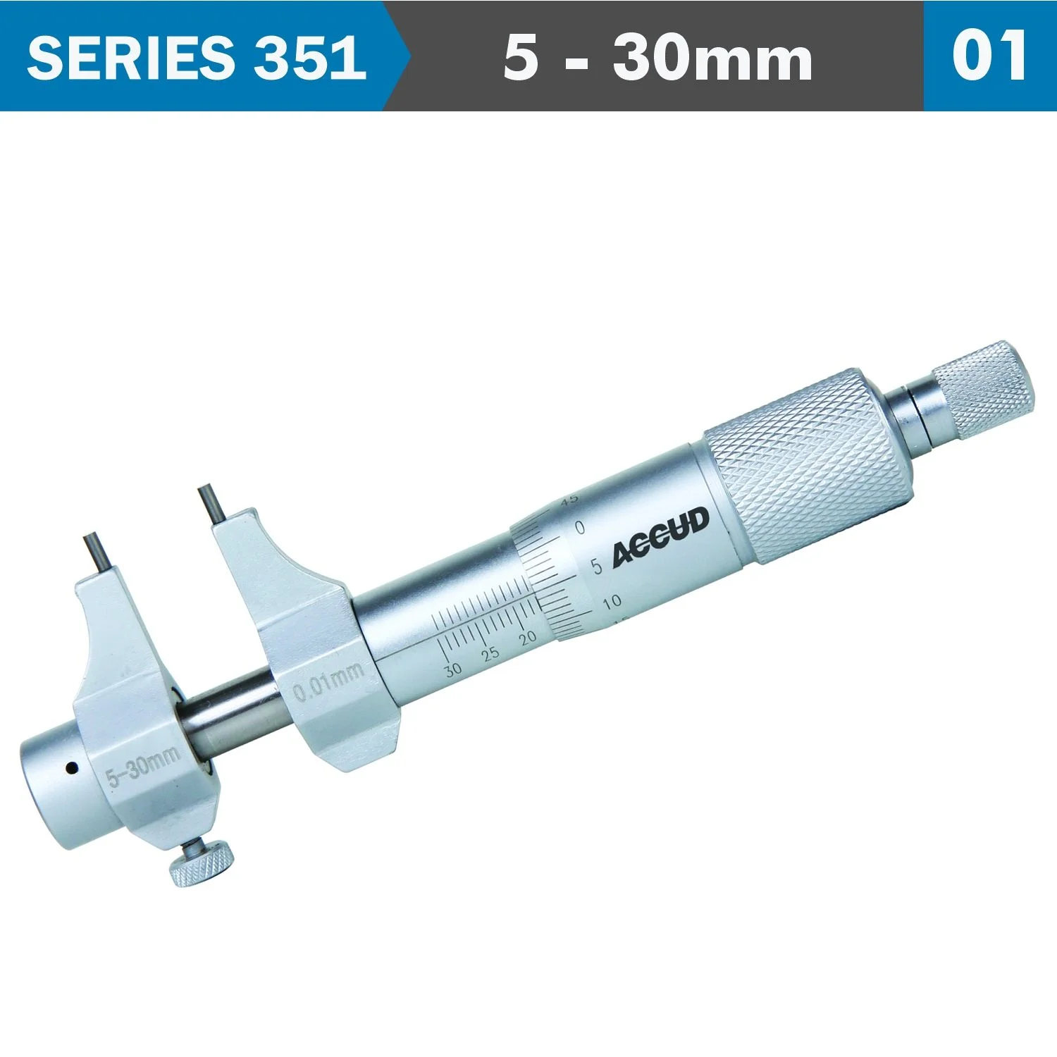 AC351-001-01.webp INSIDE MICROMETER 5-30MM WITH SETTING RING 0.007MM ACC.0.01MM GRAD. - Image 1