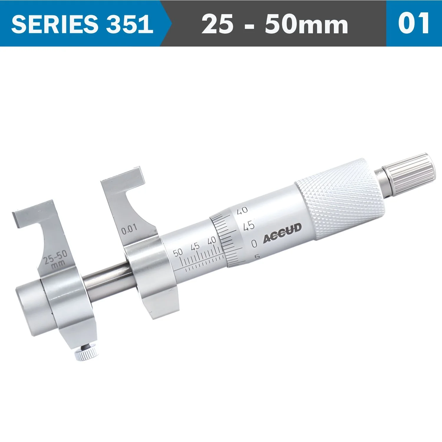AC351-002-01.webp INSIDE MICROMETER 25-50MM WITH SETTING RING 0.008MM ACC. 0.01MM GRAD. - Image 1