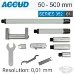 TUBULAR INSIDE MICROMETER 50-500MM 0.01MM GRAD. EXTENSION RODS: 13 25 - Image 2