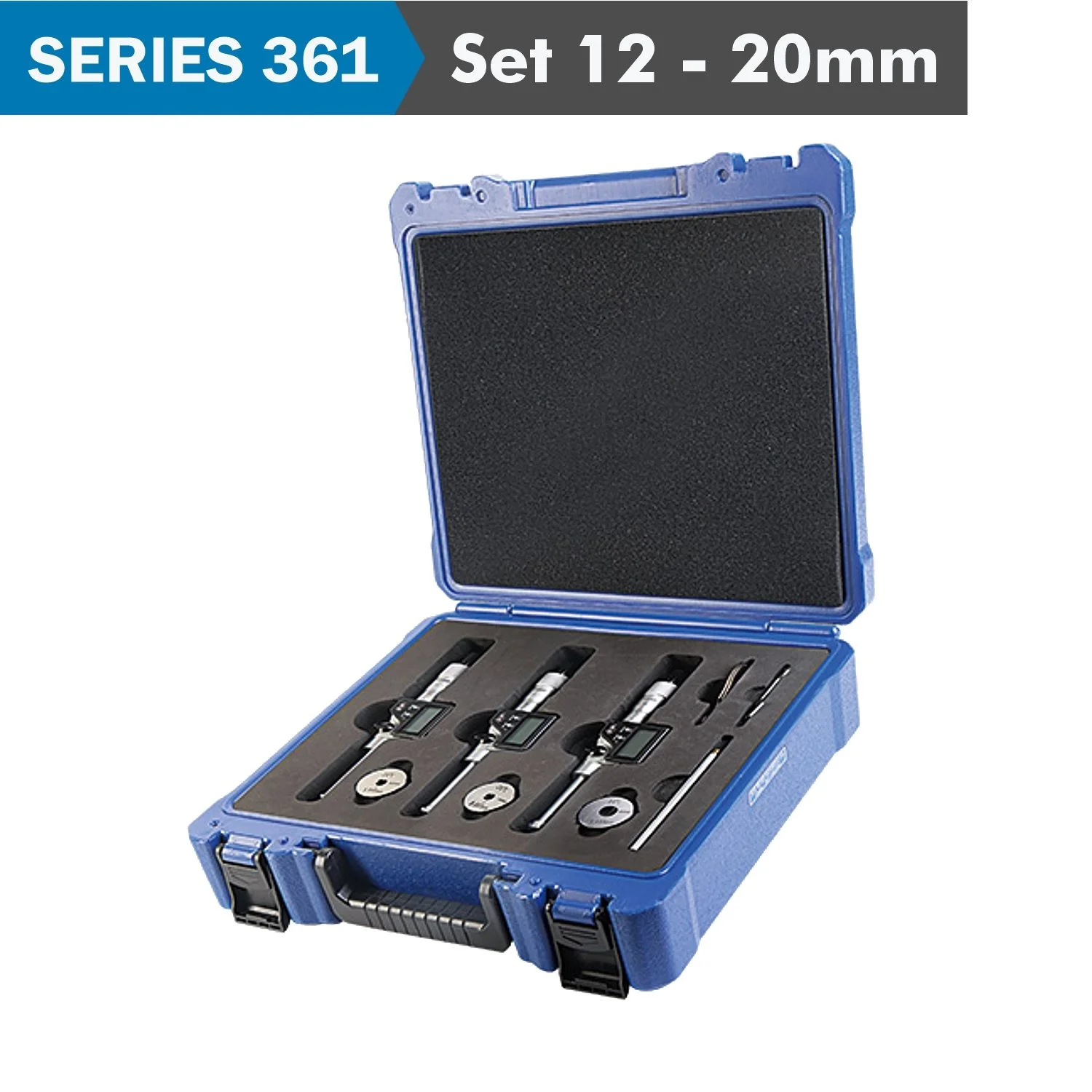 AC361-305-03.webp DIG. 3 POINTS INSIDE MICROMETER SET 12-20MM (MICROMETERS INC. 12-16 16 - Image 1