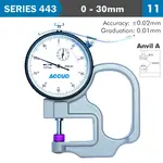 THICKNESS GAUGE 30MM 0.03MM ACC. CERAMIC ANVIL 0.01MM GRAD.