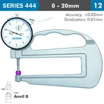 THICKNESS GAUGE 20MM 0.03MM ACC. LARGE DEPTH STEEL ANVIL 0.01MM GRAD.