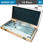 GAUGE BLOCK SET ALLOY STEEL 12PC 10-291. 8MM ISO3650 GRADE 0