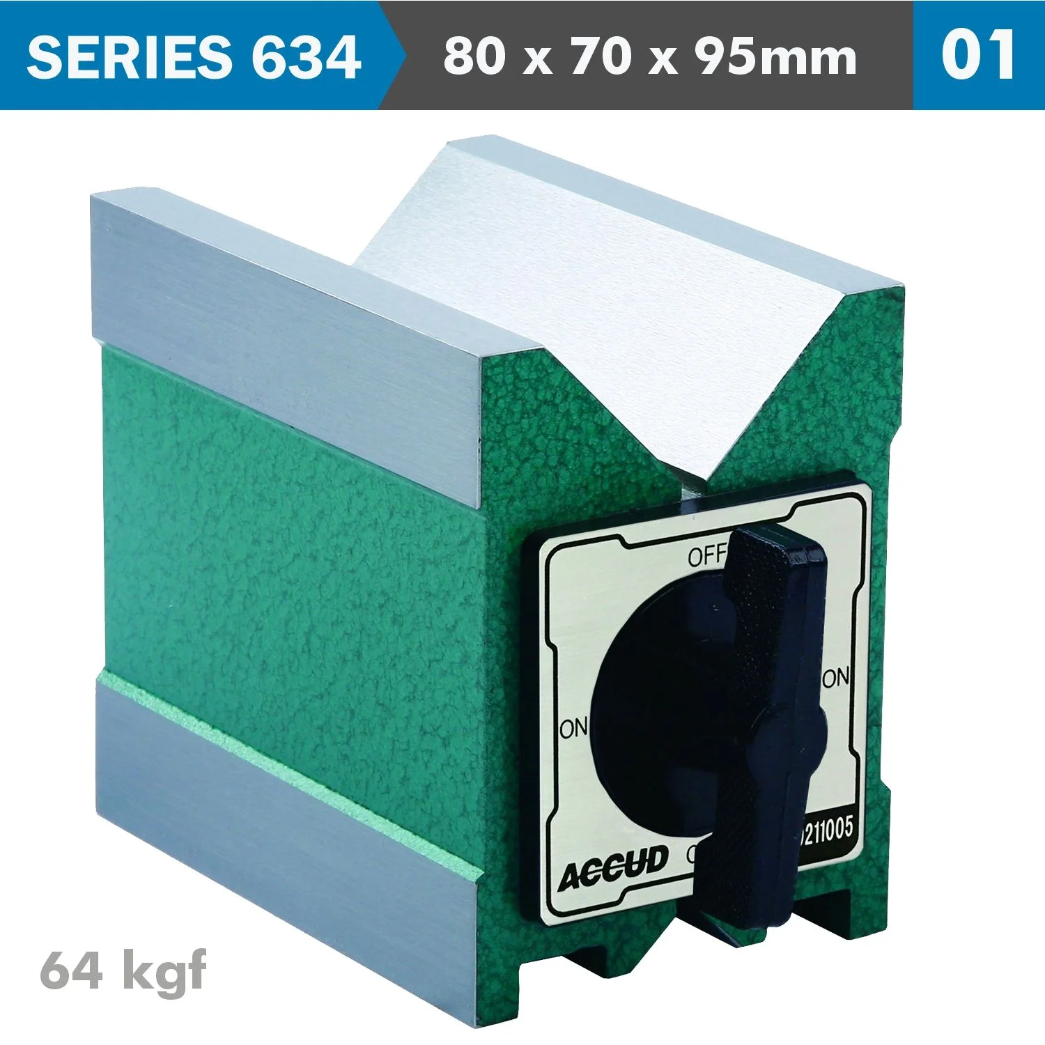 AC634-067-01.webp MAGNETIC V-BLOCK 80X70X95MM 64KGF - Image 1