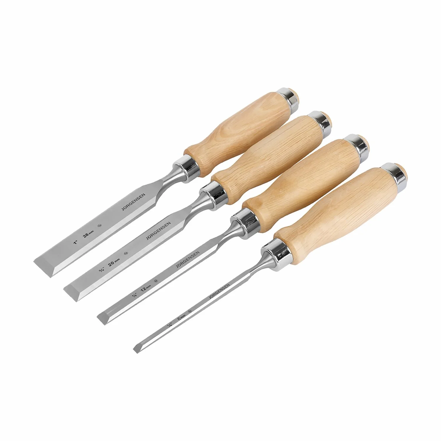 AC70440.webp JORGENSEN 4PC WOOD CHISELS SET INCL. 1/4″/ 1/2″ / 3/4″ / 1″ CHISEL - Image 1