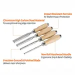 JORGENSEN 4PC WOOD CHISELS SET INCL. 1/4″/ 1/2″ / 3/4″ / 1″ CHISEL - Image 2