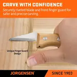 JORGENSEN 3PC WHITTLING KNIFE SET INCL. 1-1/4″ / 1-1/2″/1-3/4″ KNIVES - Image 4
