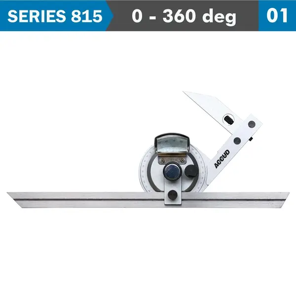UNIVERSAL PROTRACTOR 360 DEG. S/STEEL 5` ACC. 5` GRAD.