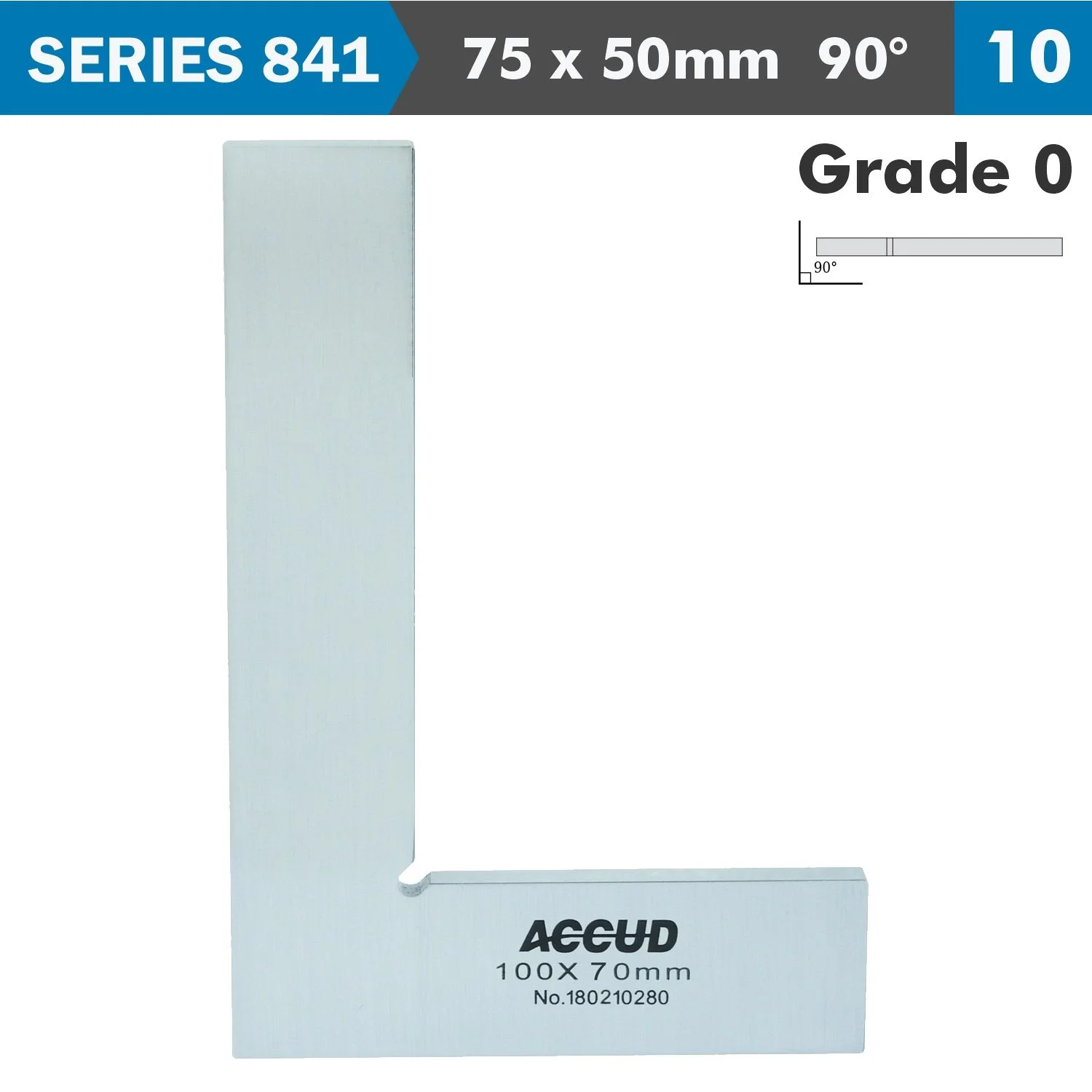 AC841-003-10.webp FLAT EDGE SQUARE 90 DEG. GRADE 0 75X50MM - Image 1
