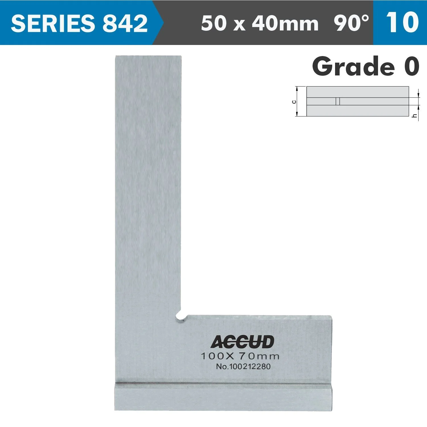 AC842-002-10.webp FLAT EDGE SQUARE 90 DEG. WIDE BASE 50X40MM DIN875 - Image 1