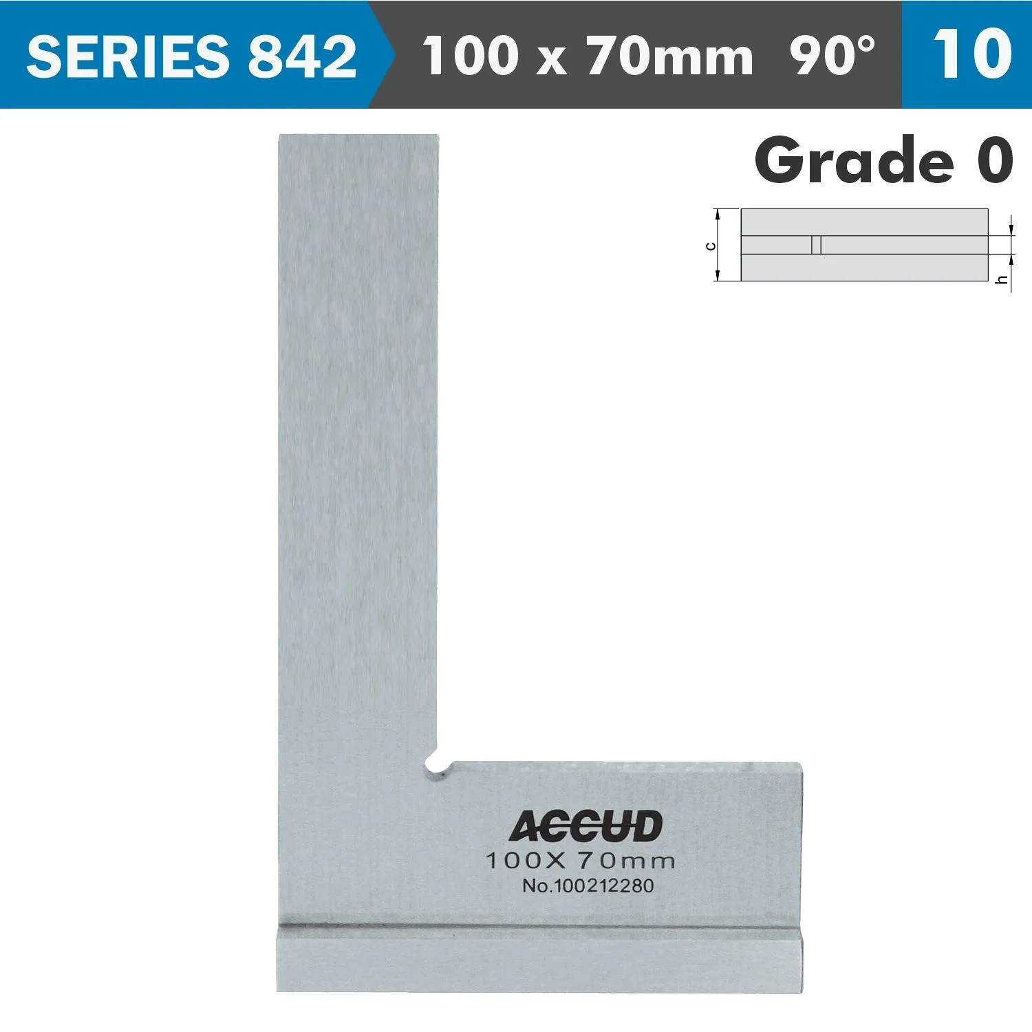 AC842-004-10.webp FLAT EDGE SQUARE 90 DEG. WIDE BASE 100X70MM DIN875 - Image 1