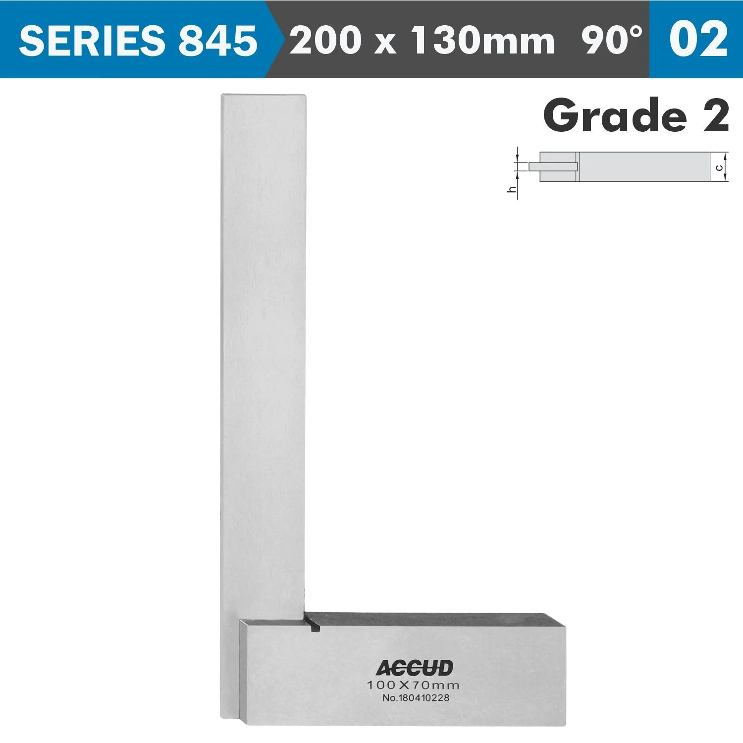 AC845-008-02.webp MACHINIST SQUARE WIDE BASE 200X130MM GRADE 2 DIN875 - Image 1