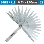 FEELER GAUGE 100MM 0.03 - 1.00MM 32 LEAVES DIN2275