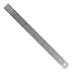 RULER 300MM S/STEEL 0.11MM ACC 0.5MM GRAD.