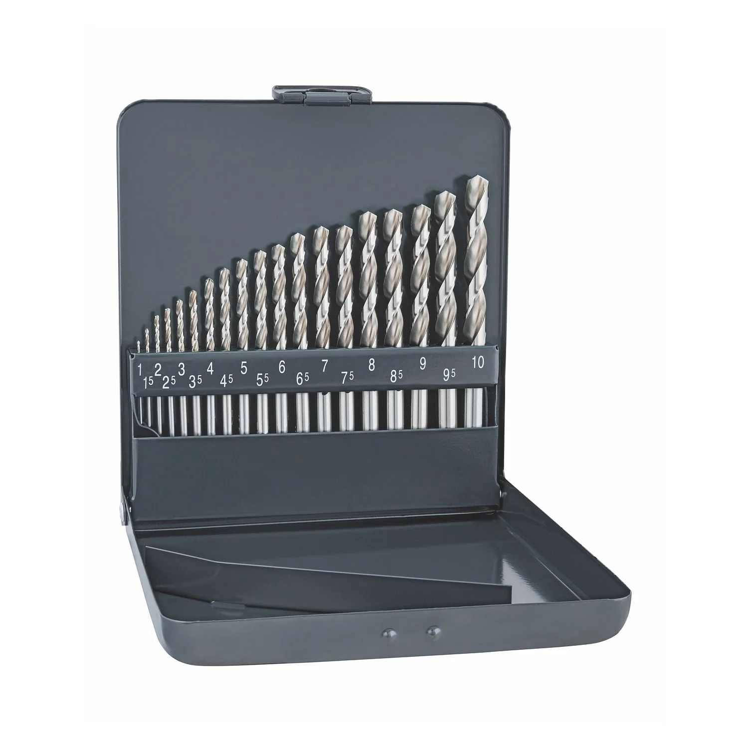 ALP110311100.webp ALPEN PRO KM19 HSS-G 1 -10 X 0.5MM METAL CASE 135 SPLIT PNT SET 19 PCS - Image 1