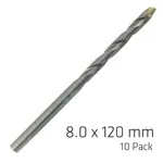 MASONRY DRILL BIT LONG LIFE 8 X 120MM 10PACK