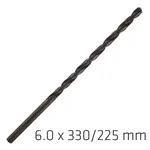 HSS DRILL BIT 6MM 330X225MM EXTRA LONG