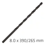 HSS DRILL BIT 8MM 390X265MM EXTRA LONG