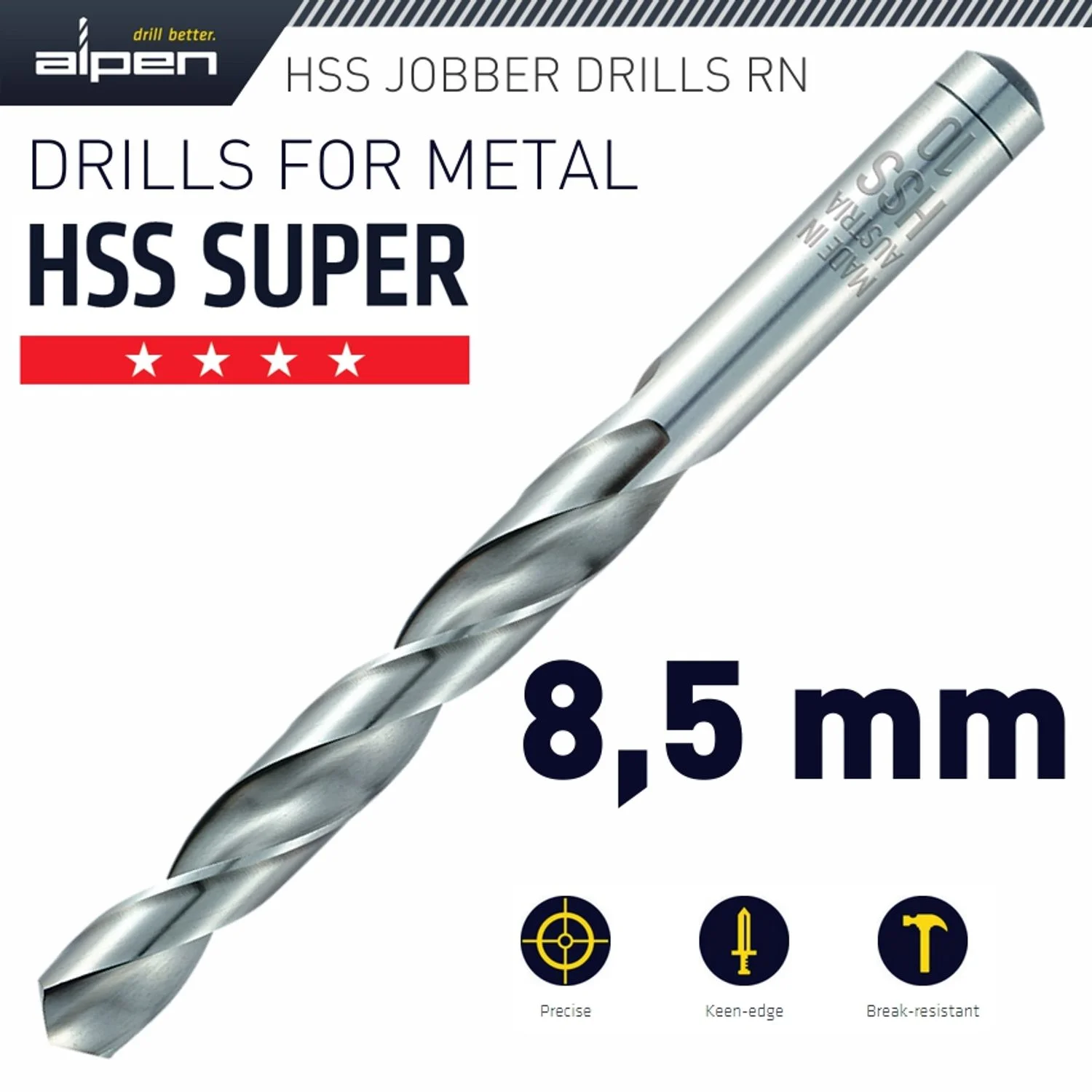 ALP181085.webp HSS SUPER DRILL BIT 8.5MM - Image 1