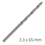 ALPEN PRO HSS 3.3MM DRILL DIN 338 RN 135 SPLIT POINT PLASTIC WALLET (
