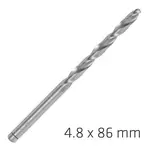 ALPEN PRO HSS 4.8MM DRILL DIN 338 RN 135 SPLIT POINT PLASTIC WALLET (