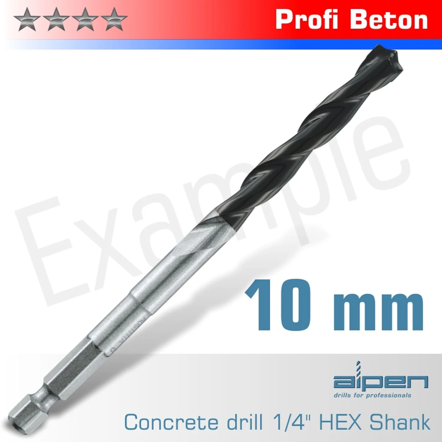ALP18910.webp CONCRETE PROFI BETON DRILL BIT 10MM HEX SHANK - Image 1