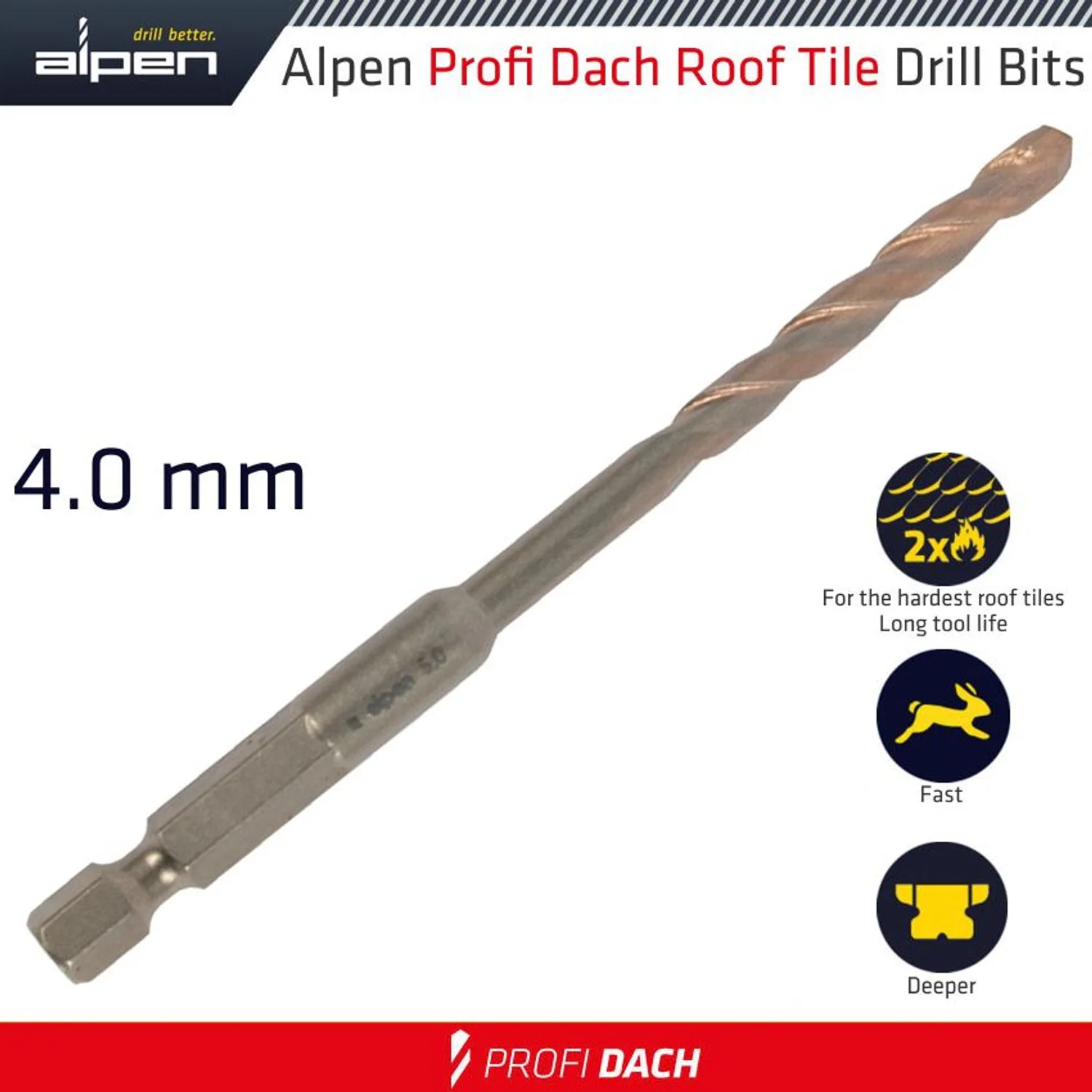 ALP25304.webp ROOF TILE DRILL BIT 4.0MM BULK - Image 1