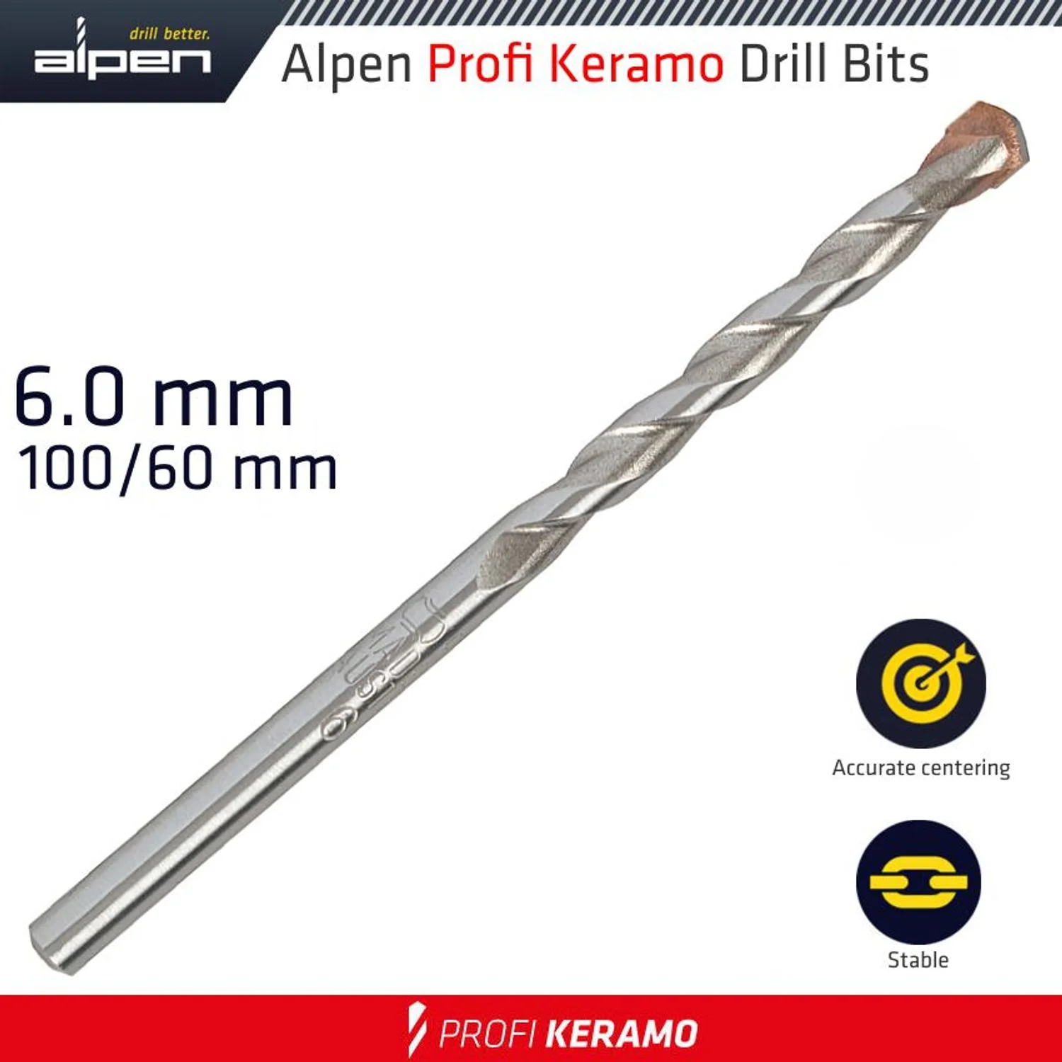 ALP29706.webp PROFI KERAMO TILE CERAMIC MARBLE BIT 6MM - Image 1