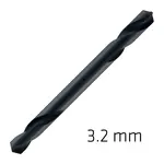 HSS SUPER DRILL BIT DOUBLE ENDED 3.2MM POUCHED