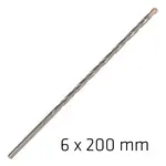 MASONRY BIT LONG LIFE 6 X 200MM