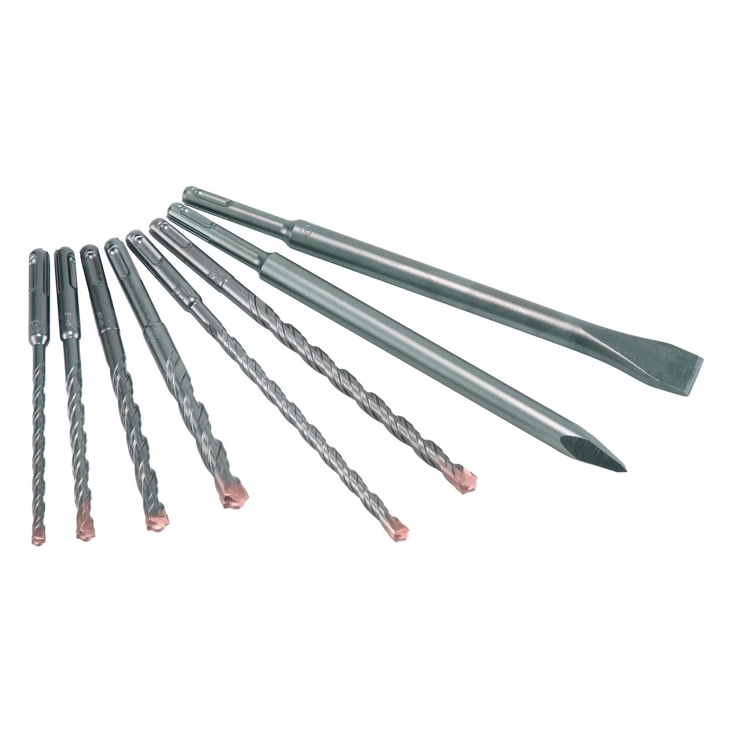 ALP500081.webp SDS MIXED DRILL BITS 6 8 10 12 X 160MM 8 10 X 210MM 2 X 250MM CHISEL - Image 1