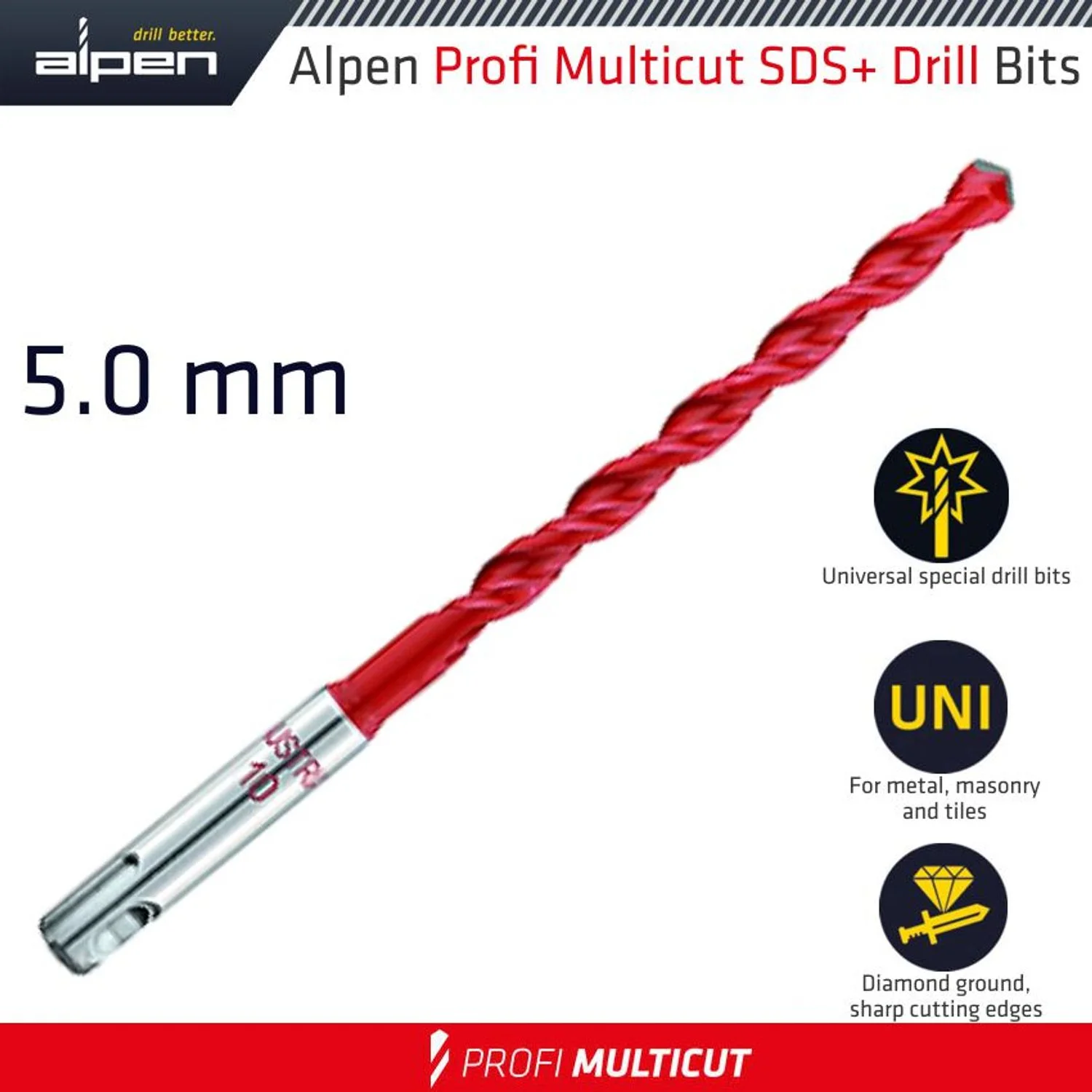 ALP50905.webp PROFI MULTICUT SDS DRILL BIT 5 X 110MM - Image 1