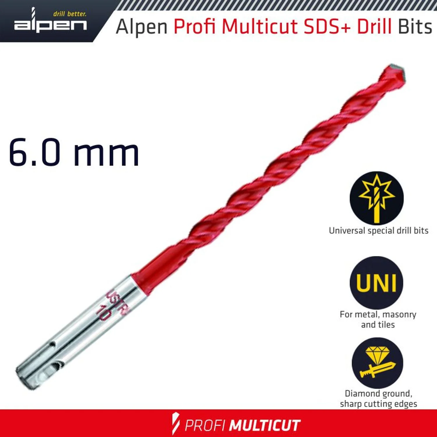 ALP50906.webp PROFI MULTICUT SDS DRILL BIT 6 X 110MM - Image 1