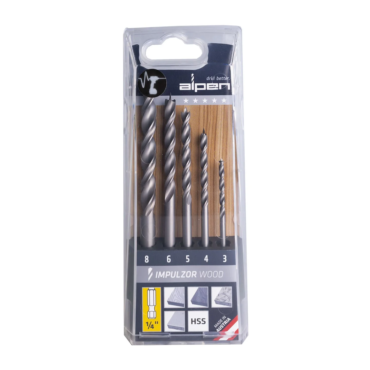 ALP575000051.webp SET IMPULZOR IMPACT WOOD HEX ATM5 5-TLG 3.0-4.0- 5.0- 6.0-8.0 MM - Image 1