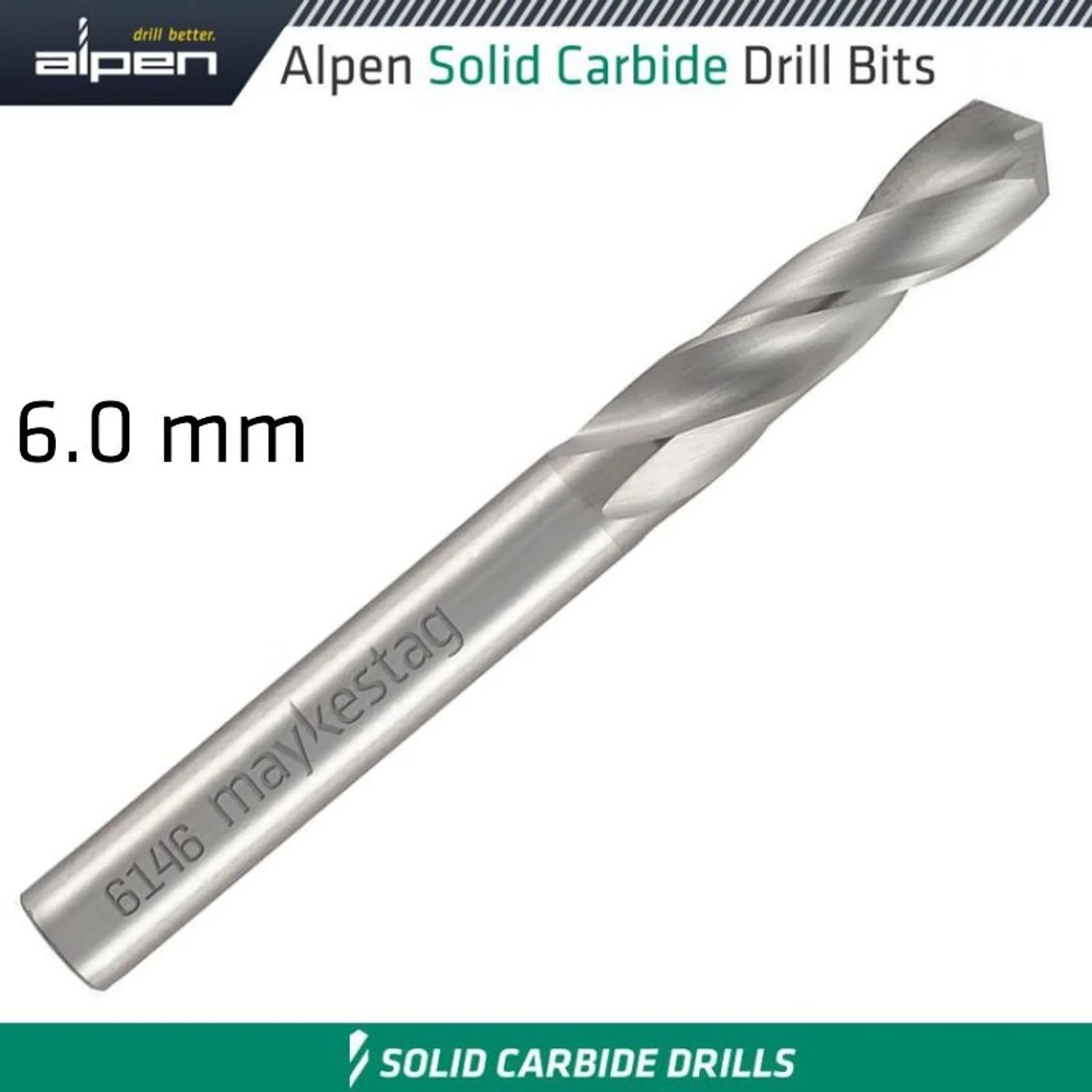 ALP614606.webp ALPEN SOLID CARBIDE DRILL BIT 6.0 - Image 1
