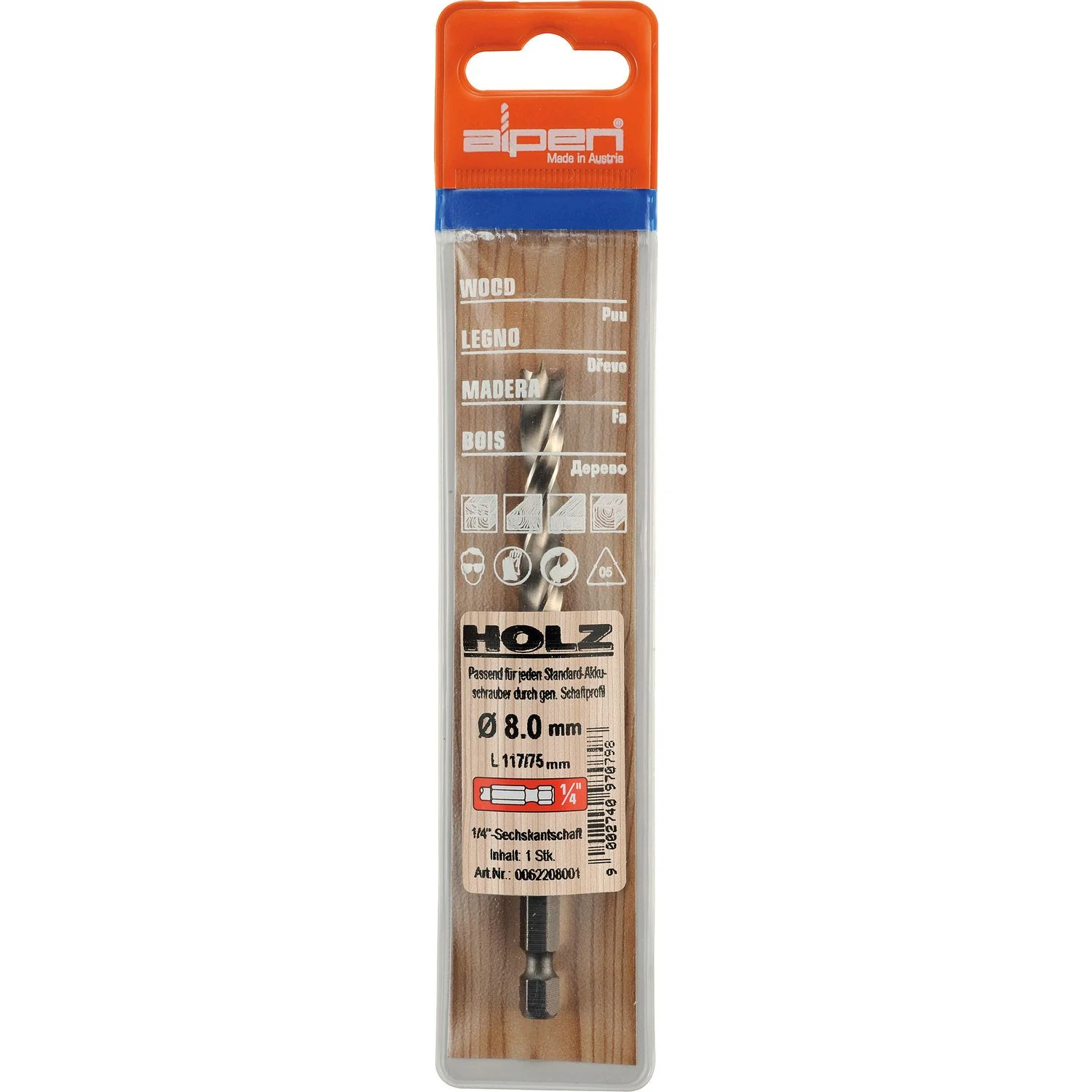 ALP62205.webp HSS WOOD BIT 5MM HEX SHANK - Image 1