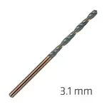 HSS SPRINT MASTER 3.1MM 10-PACK HANG TAG DIN 338 ALPEN DRILL BITS