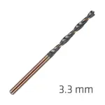 HSS SPRINT MASTER 3.3MM 10-PACK HANG TAG DIN 338 ALPEN DRILL BITS