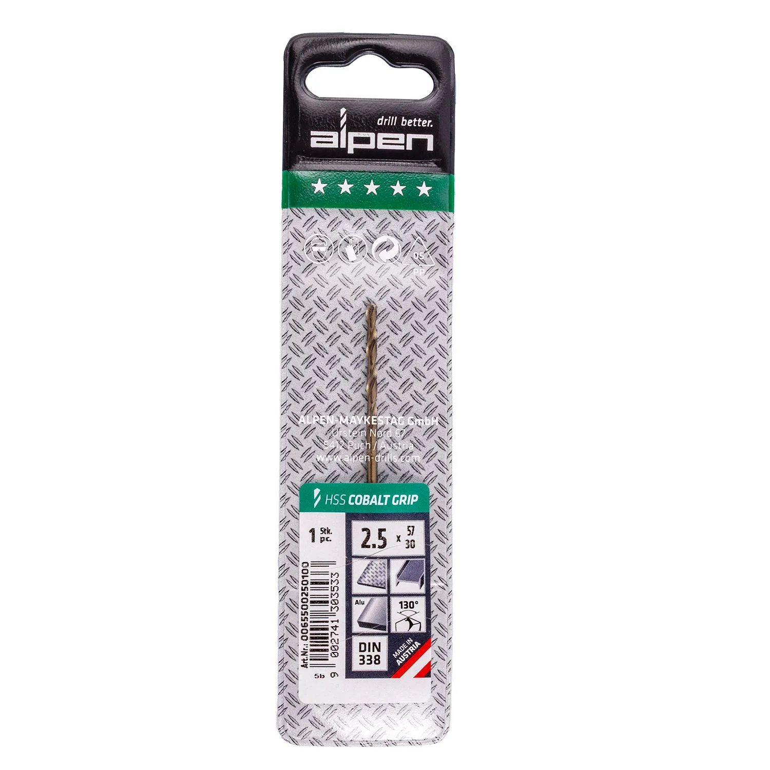 ALP6550025.webp HSS COBALT GRIP 2.5 PLW - Image 1