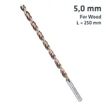 TIMBER TWIST 5MM X 250 LONG WOOD DRILL BIT SLEEVED