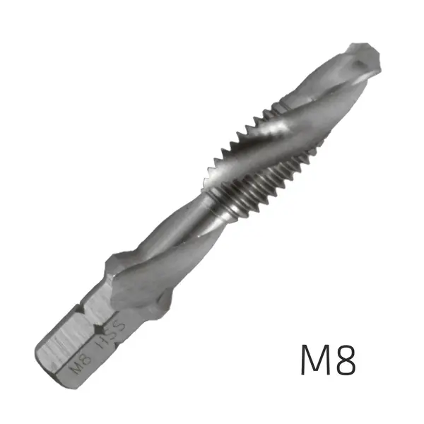 ALPEN COMBINATION TAP PLW M8 1/4″ SHANK