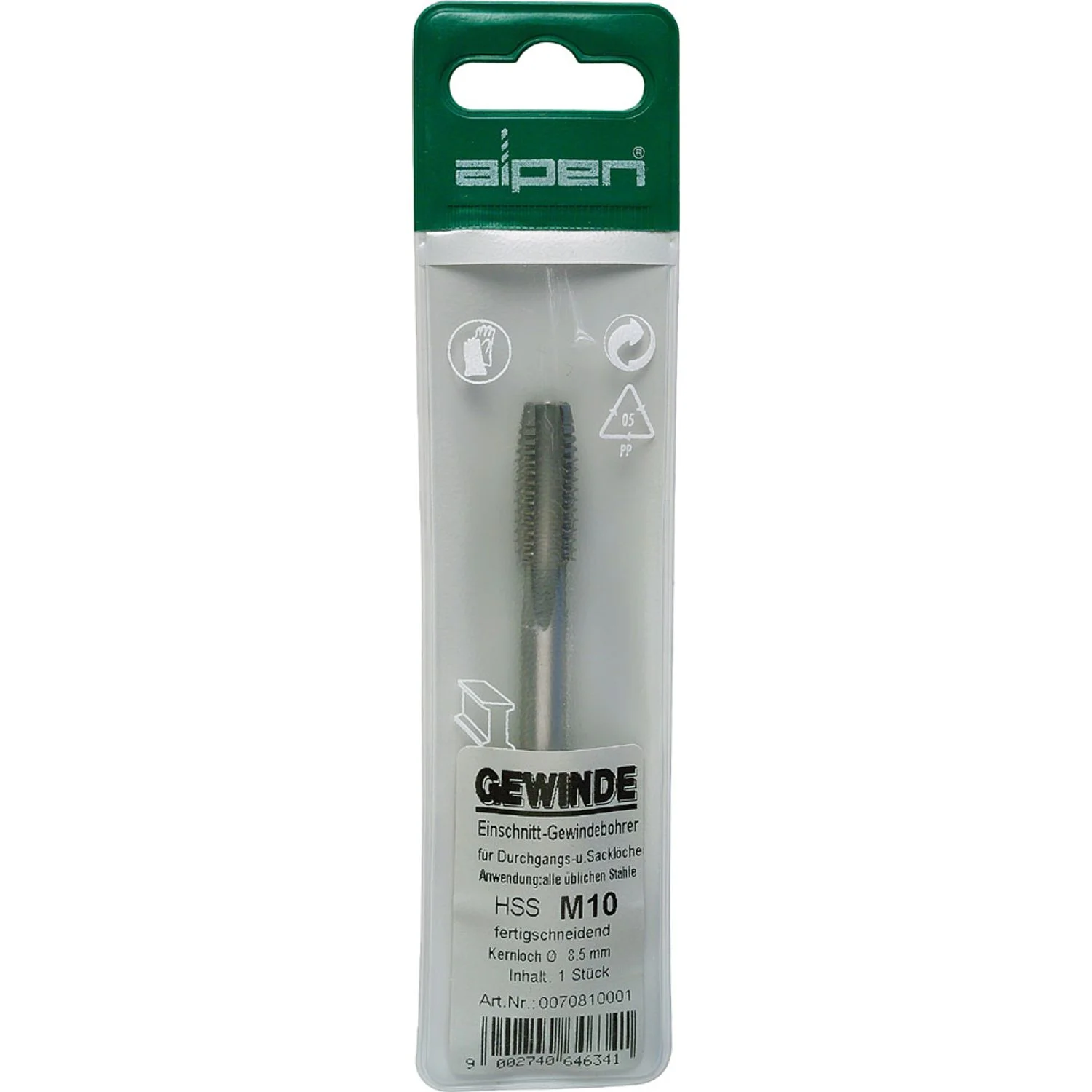 ALP70812.webp TAP 12MM HSS IN POUCH 1.75MM PITCH - Image 1
