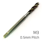 MACHINE TAP COBALT 3MM SPIRAL FLUTED IN POUCH 0.5MM PITCH