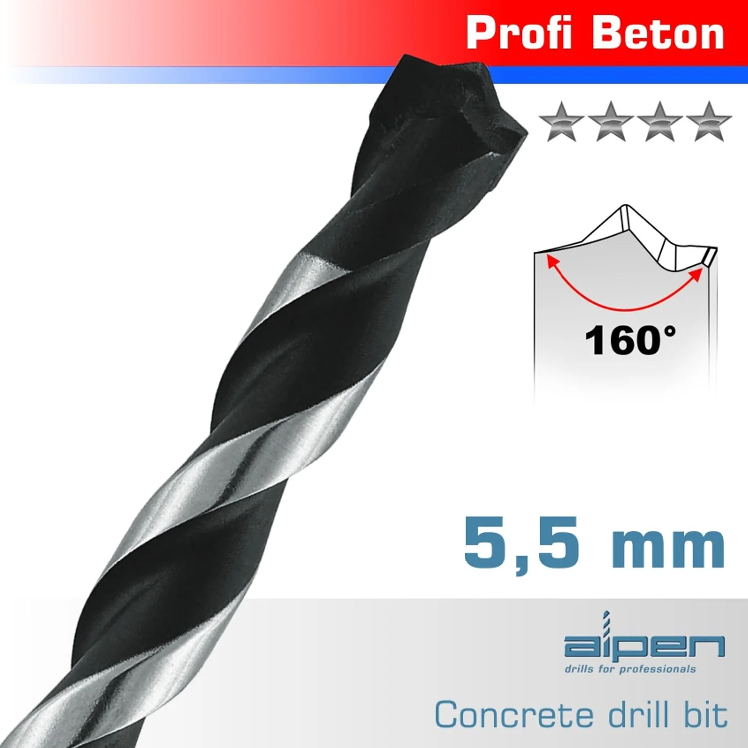 ALP727055.webp CONCRETE PROFI BETON DRILL BIT 5.5 X150MM - Image 1