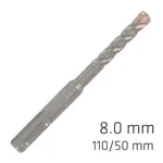 FORCE X 8.0 X 110/050 SDS-PLUS REBAR DRILL BIT X4 CUTTING EDGES - BULK