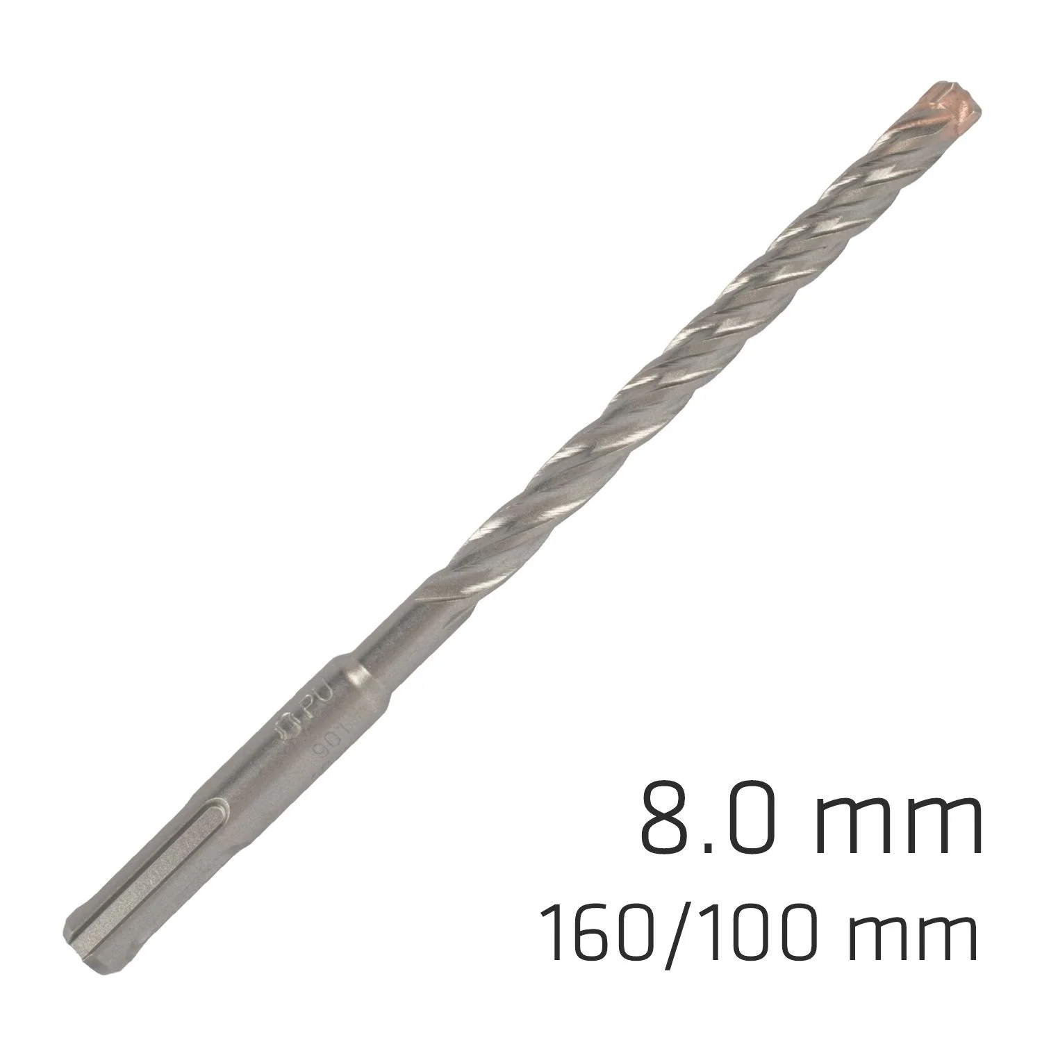 ALP763008.webp FORCE X 8.0 X 160/100 SDS-PLUS REBAR DRILL BIT X4 CUTTING EDGES - BULK - Image 1