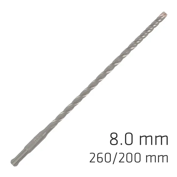 FORCE X 8.0 X 260/200 SDS-PLUS REBAR DRILL BIT X4 CUTTING EDGES - BULK