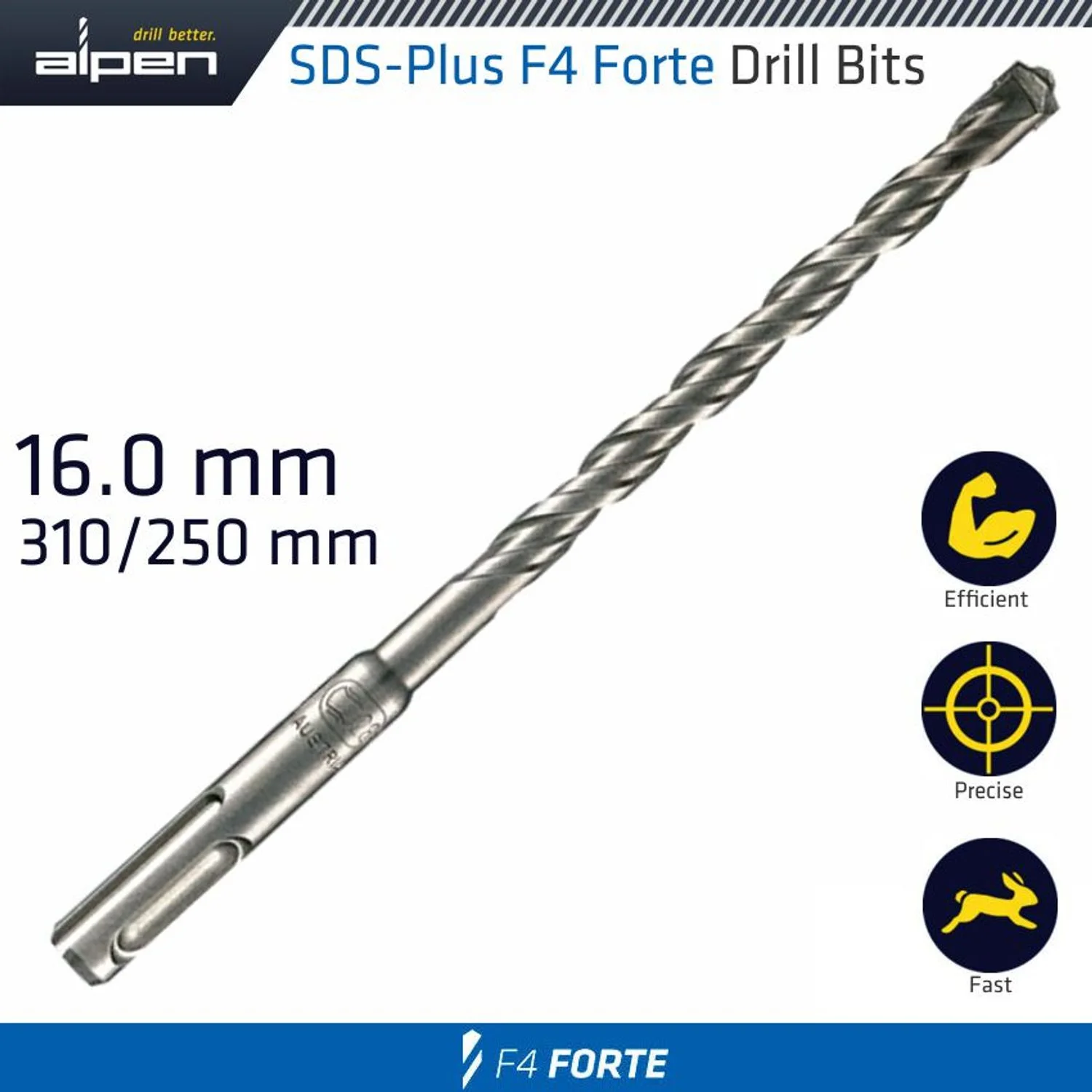ALP77316.webp SDS PLUS BIT 310 X 250MM 16MM BULK - Image 1